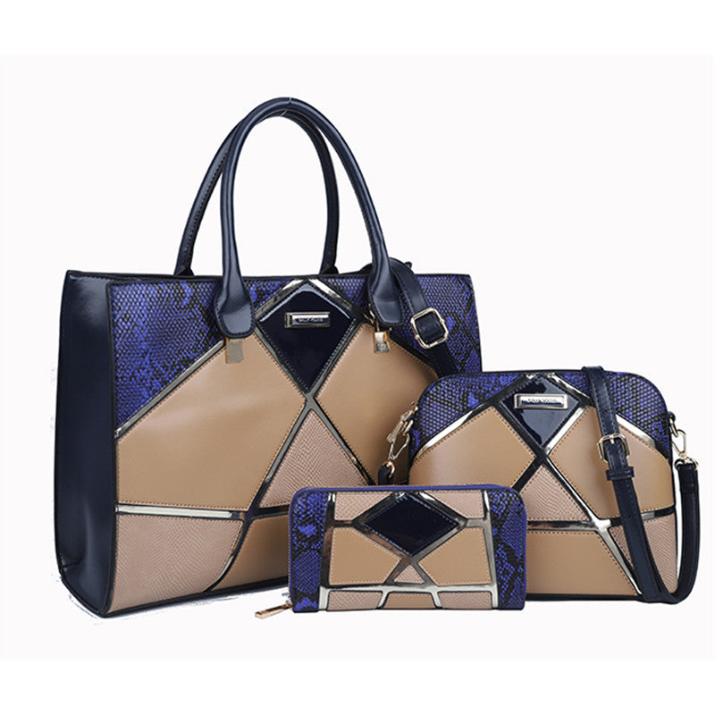 Wholesale PU Simple Three-piece Stitching One Shoulder Crossbody Bag